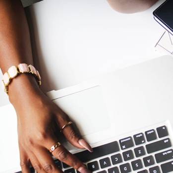 black women on computer